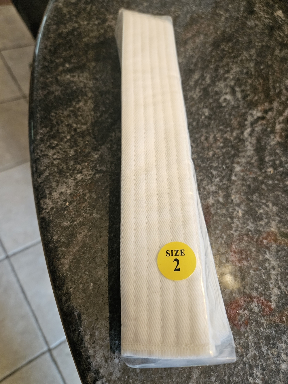 Kids White Martial Arts Belt - Size 2 NEW!